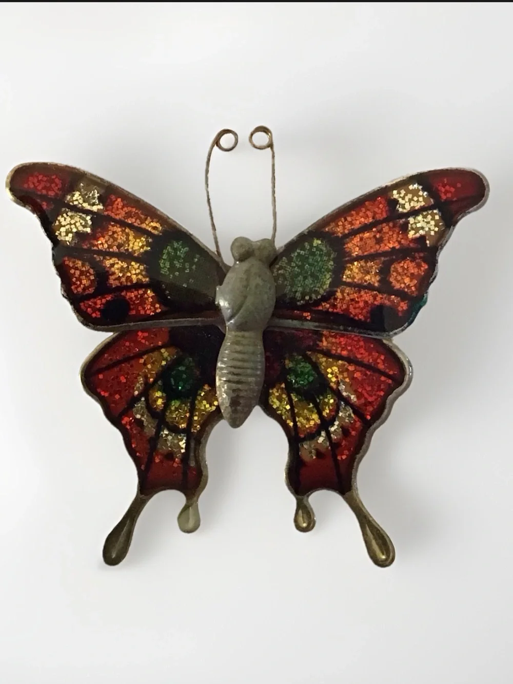 Vintage 1970s Butterfly Brooch Mexico